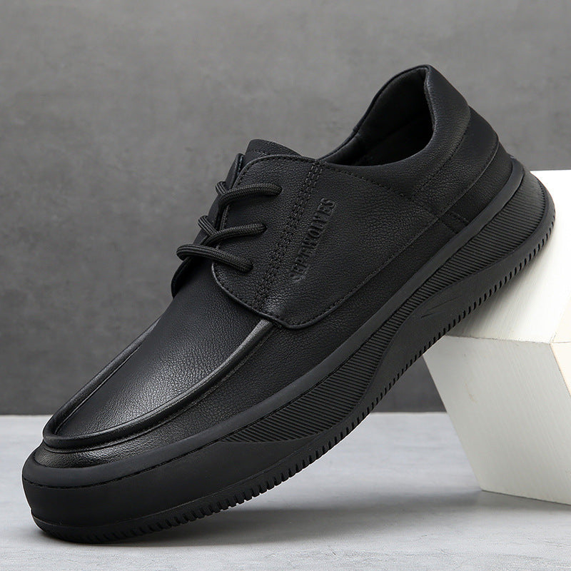 Men's Spring Genuine Platform Fashion Trend Comfort Men's Casual Leather Shoes