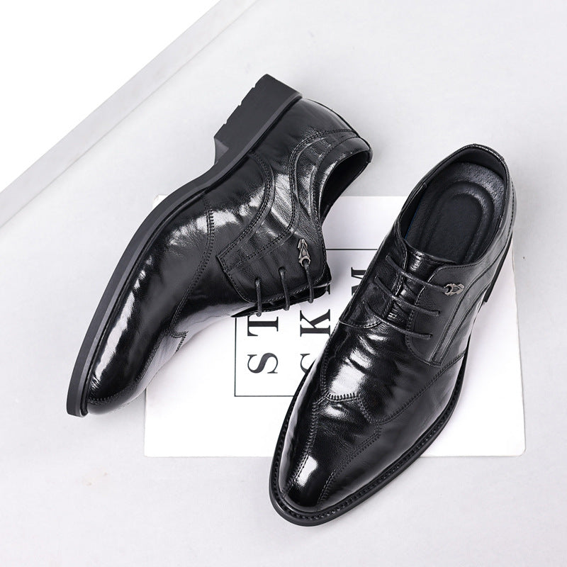 Men's Autumn Formal Business Soft Bottom British Leather Shoes