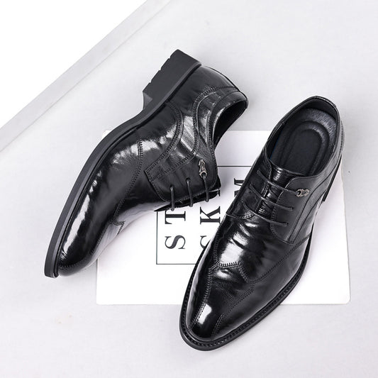 Men's Autumn Formal Business Soft Bottom British Leather Shoes