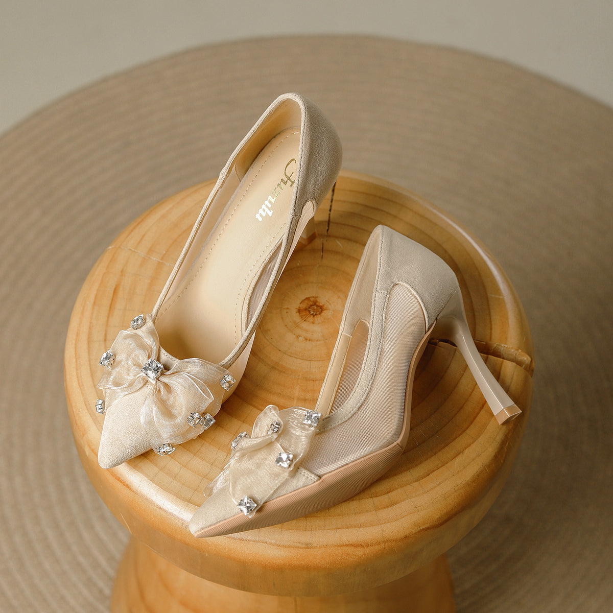 Women's Pumps Summer Dress Bow Gentle Fairy Lady Style Women's Fashion Shoes
