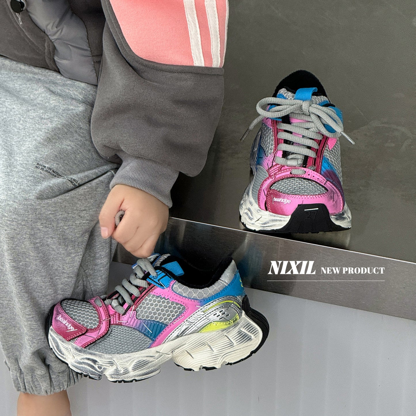 Children's Stapler Dad Fashion Trend Boys Running Kid's Sneakers