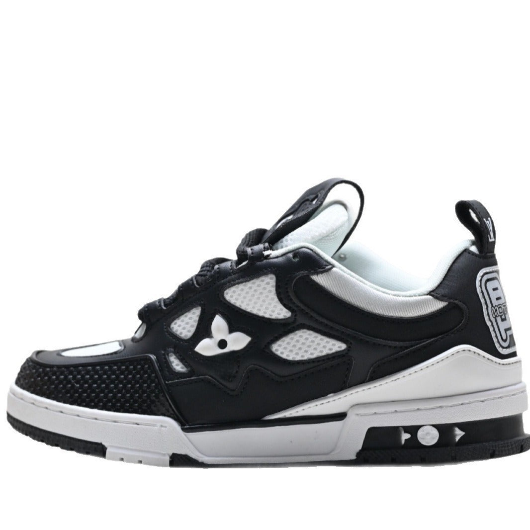 Women's & Men's Moving Retro Couple White Fashionable Market Men's Board Shoes