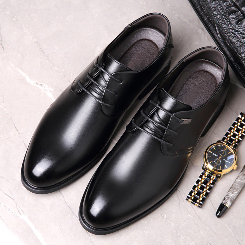 Formal Wear Four Hidden Large Size Men's Business Leather Shoes