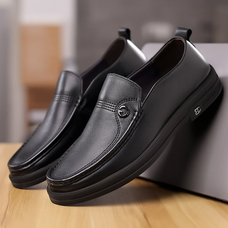 Men's Slip On First Layer Cowhide Fashionable Loafers
