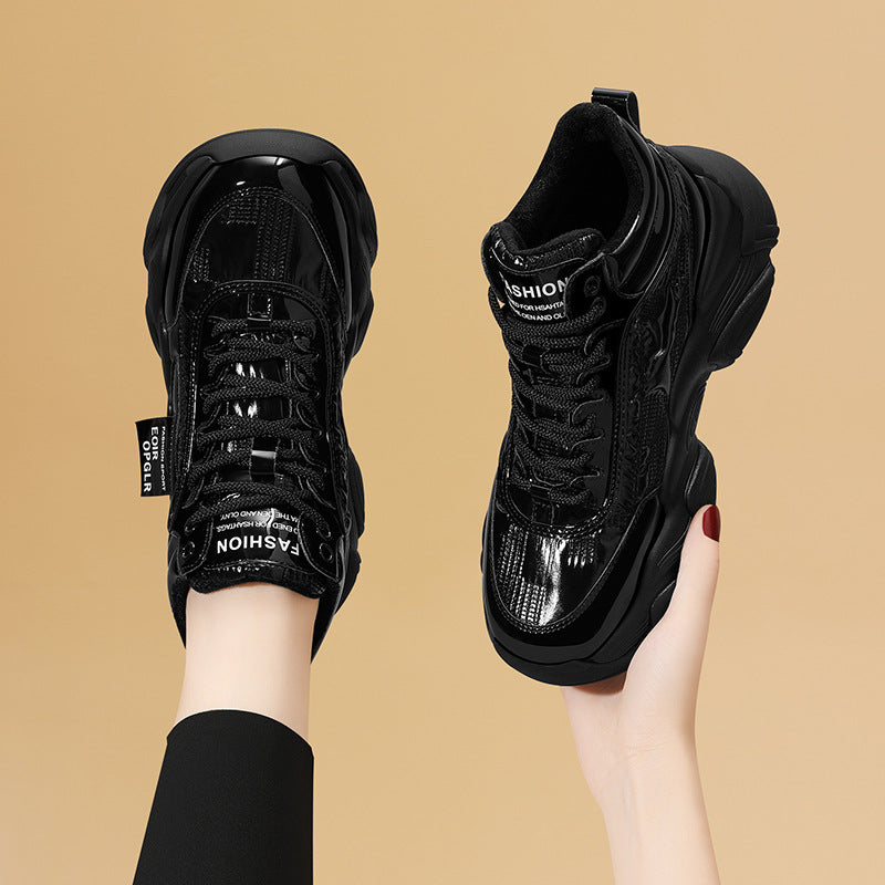 Women's Make Up Black Running Shock Absorption Sneakers