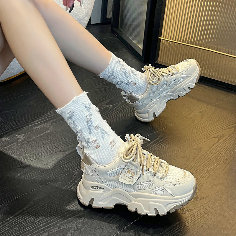 Women's Korean Style Thick Bottom Single Lining Casual Shoes