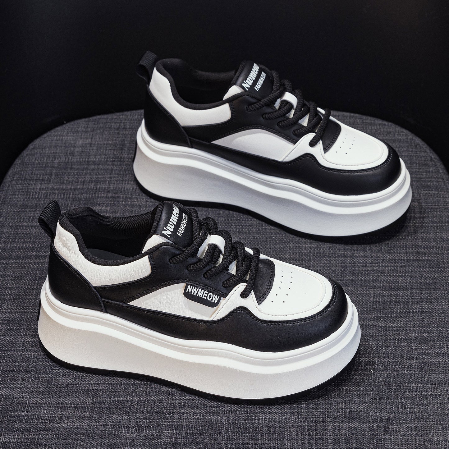 Women's Thick Bottom Best-selling White Spring Elevator Casual Shoes