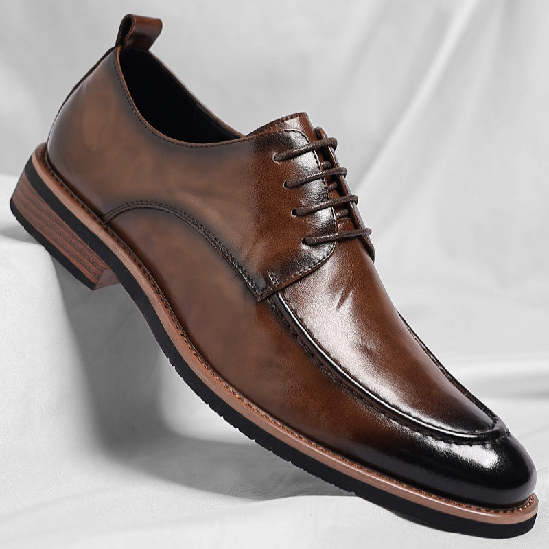 Men's Large Size European Style Oxford Pointed Toe Men's Business Leather Shoes