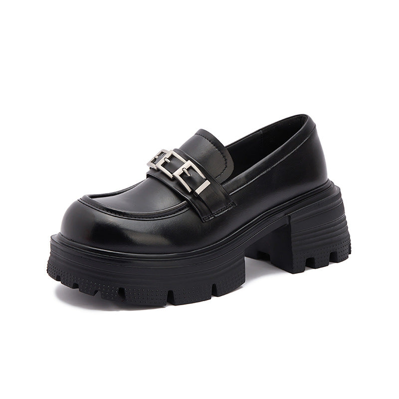 Women's & Men's Genuine Platform Slip-on Spring Chunky Pumps Men's Shoes