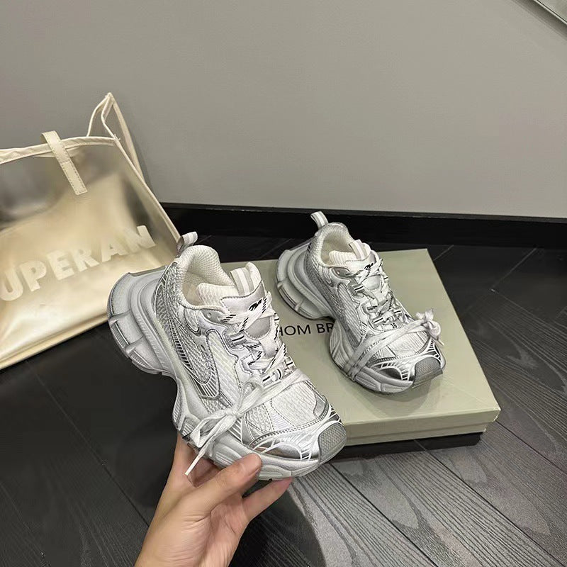Women's & Men's Generation Dad Couple Retro Distressed Fashion Sneakers