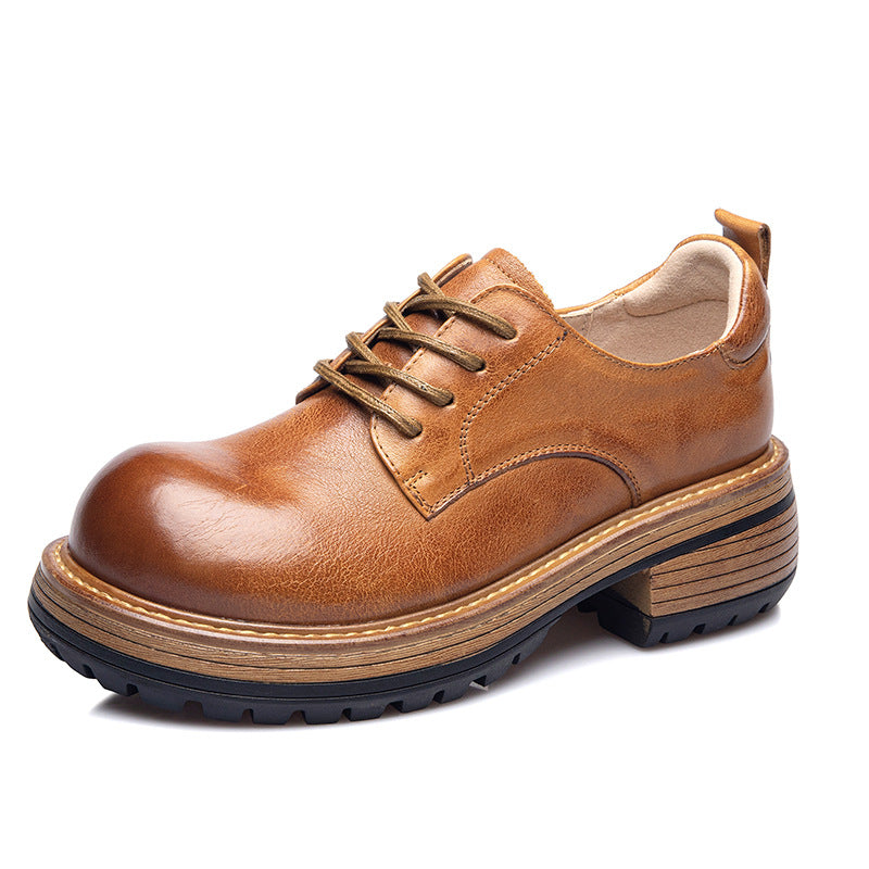 Women's Top Layer Cowhide Horse Retro Affordable Casual Shoes