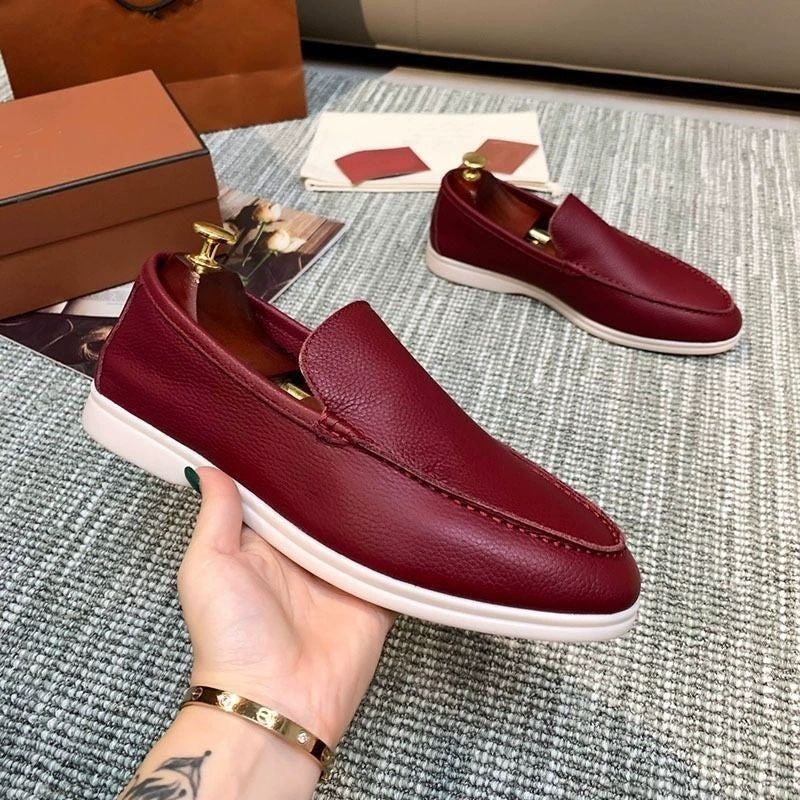 Home Summer Solid Color Low-cut Genuine Viscose Round Casual Shoes