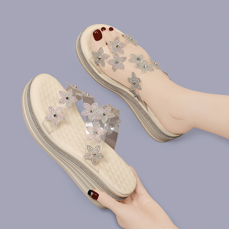 Women's Summer Fashion Soft Bottom High Platform Slippers