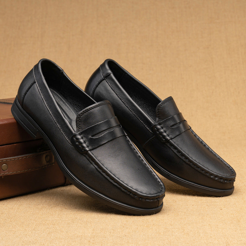 Men's Low Tube Comfortable Soft Bottom Summer Leather Shoes