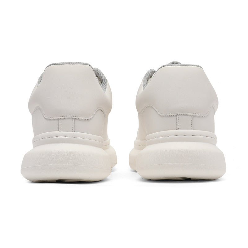 Men's Simple Solid Color Hight Increasing Board Sneakers
