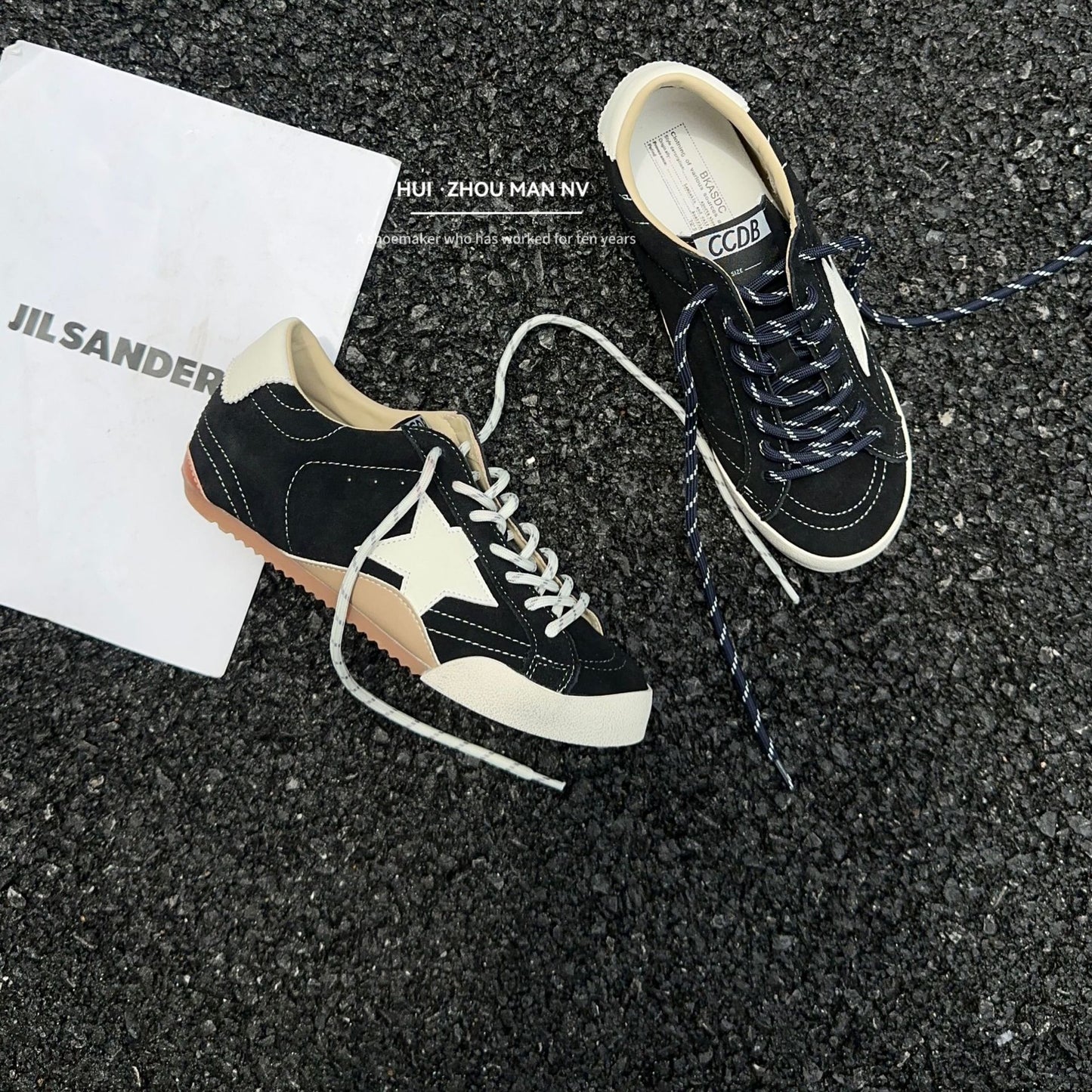 Women's Toe Lace Up Increased Star Little Sneakers