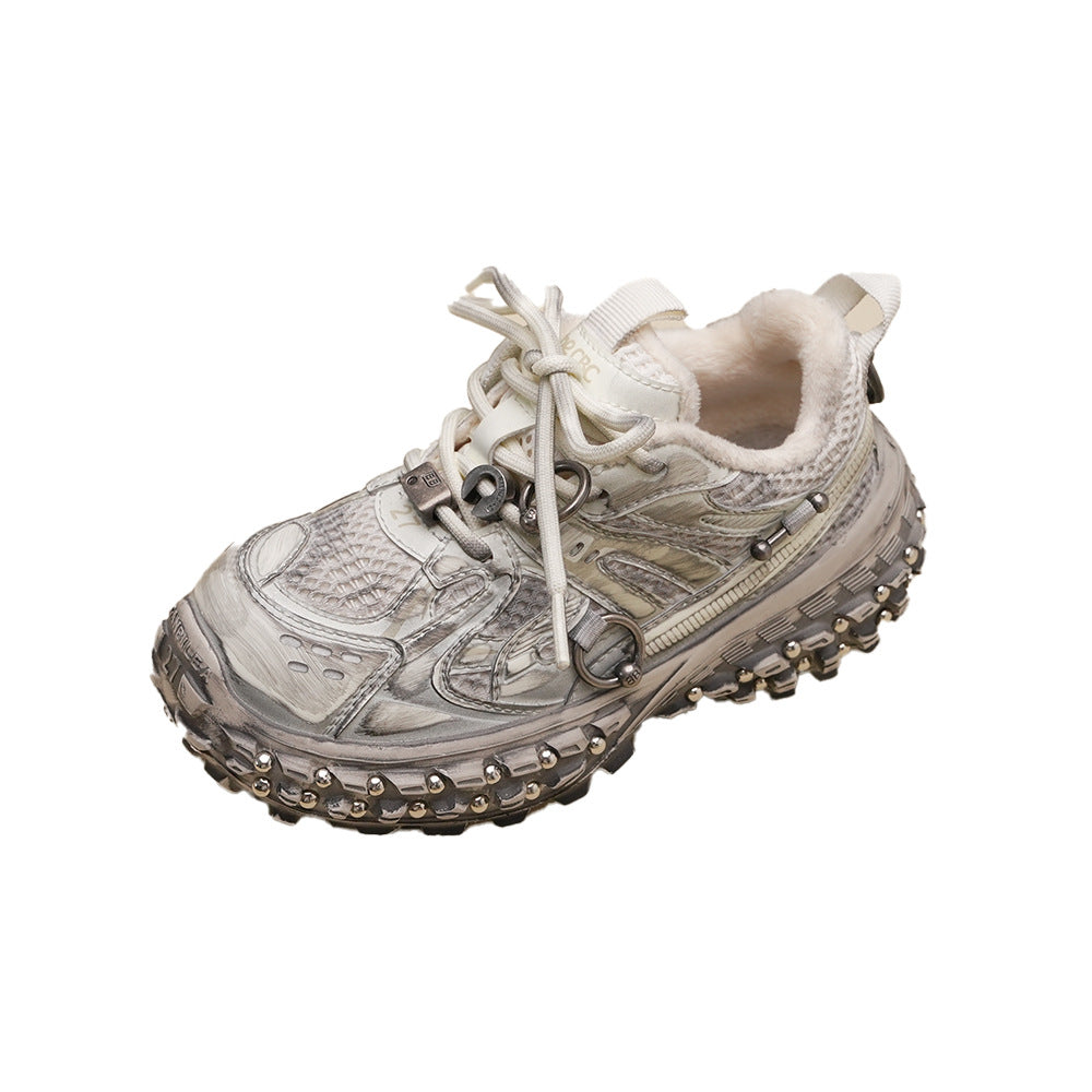 Women's & Men's Paris Fashion Retro Clunky Velcro Kid's Sneakers
