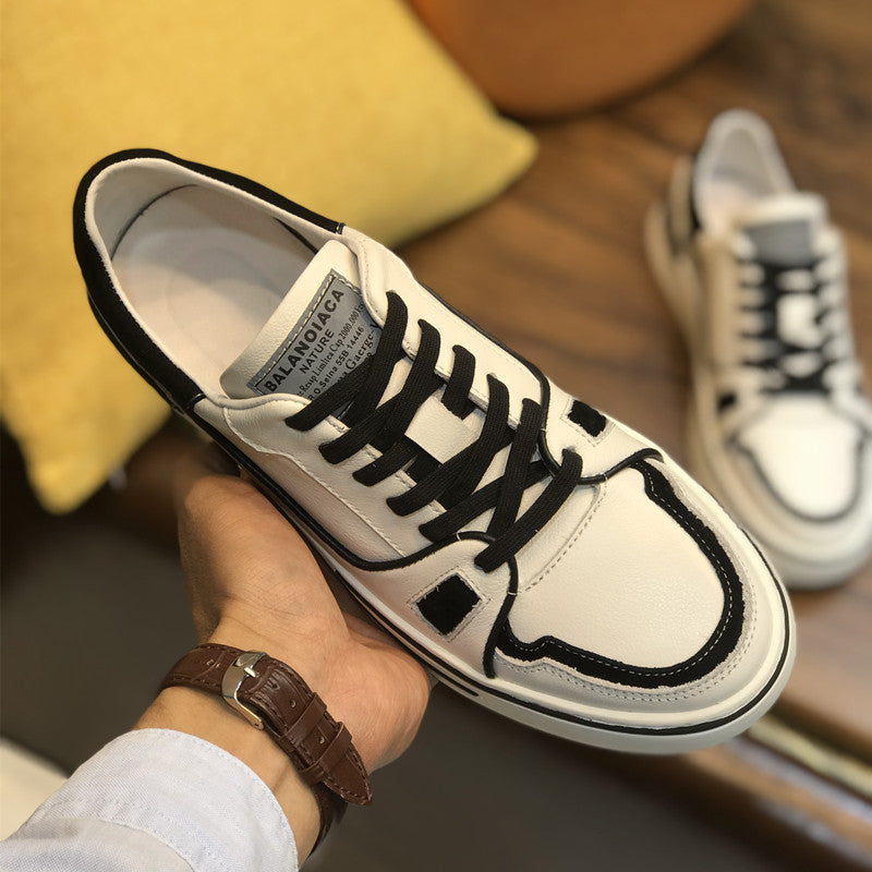 Men's European Goods Trendy White Color Matching Sneakers