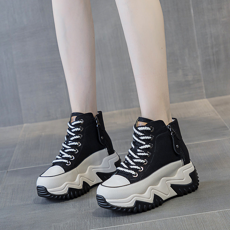 Women's Daddy Genuine Thick Bottom Breathable Small Double Casual Shoes
