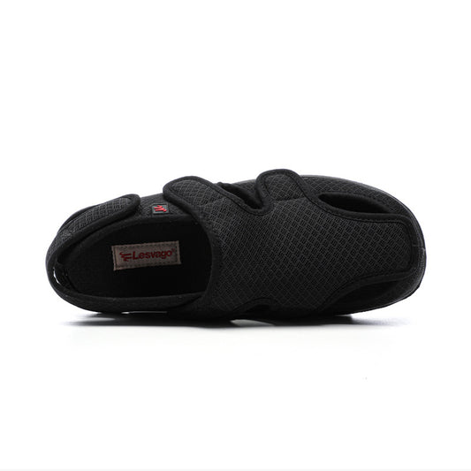 Deformation Widened Vamp Can Be Fully Opened Velcro Sandals