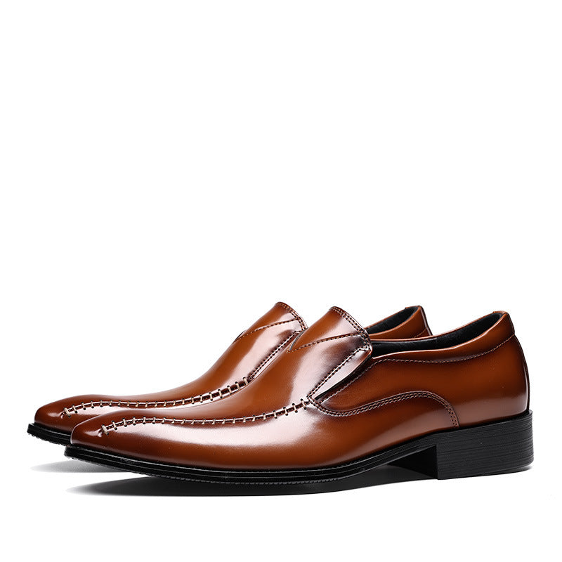 Men's Pointed Toe Summer Breathable Formal Suit Leather Shoes