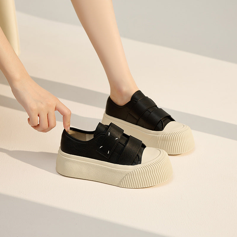 Women's Platform Spring Bread Korean Style White Sneakers