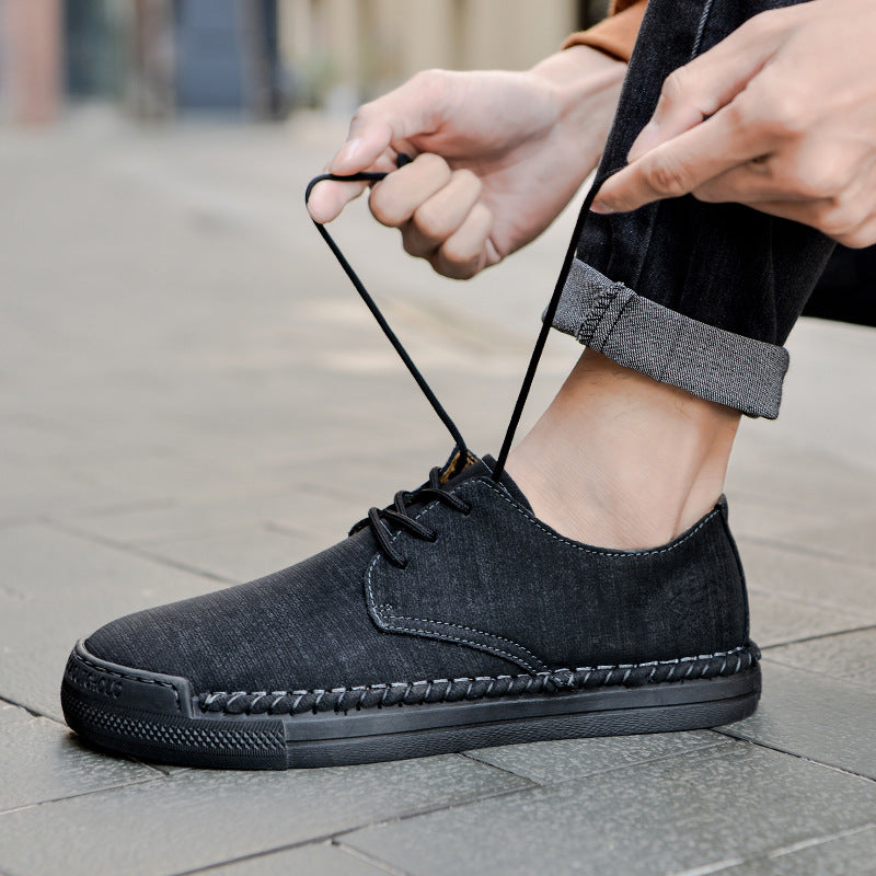 Men's Trendy Plus Size Sports Board Breathable Leather Shoes