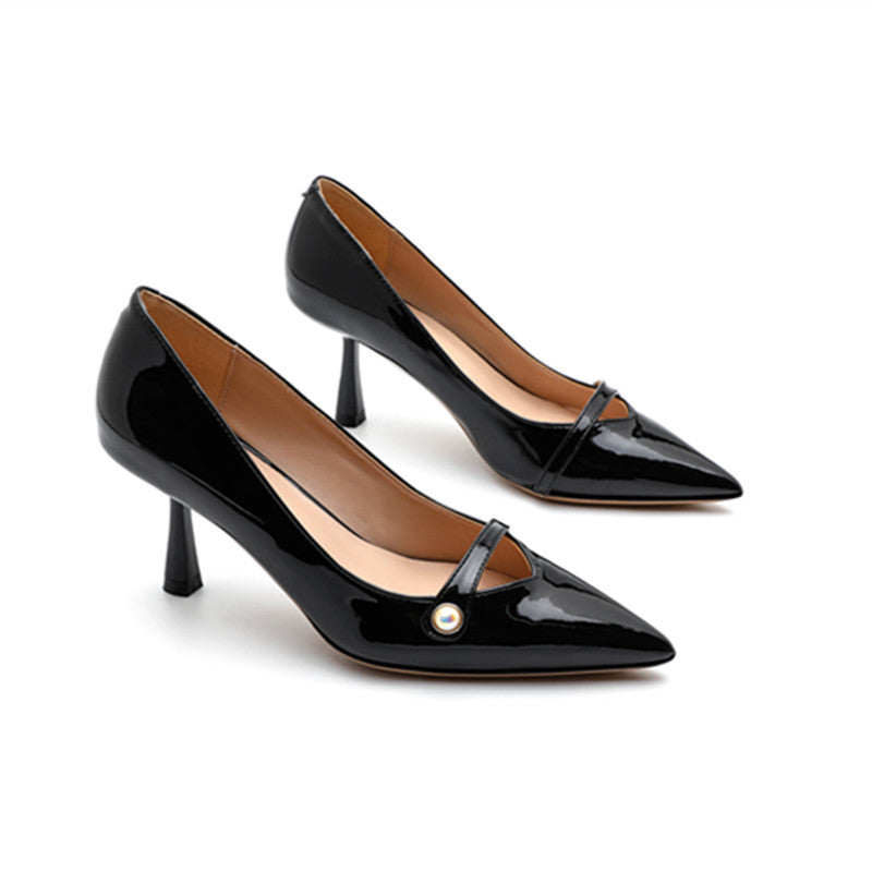 Women's Wine Glass Shallow Mouth Pearl Fashion Women's Shoes