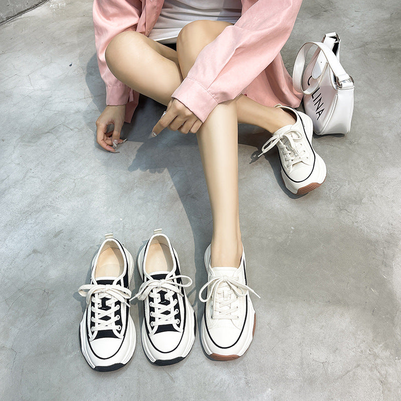 Women's Up Increased Thick Bottom Versatile Retro Casual Shoes