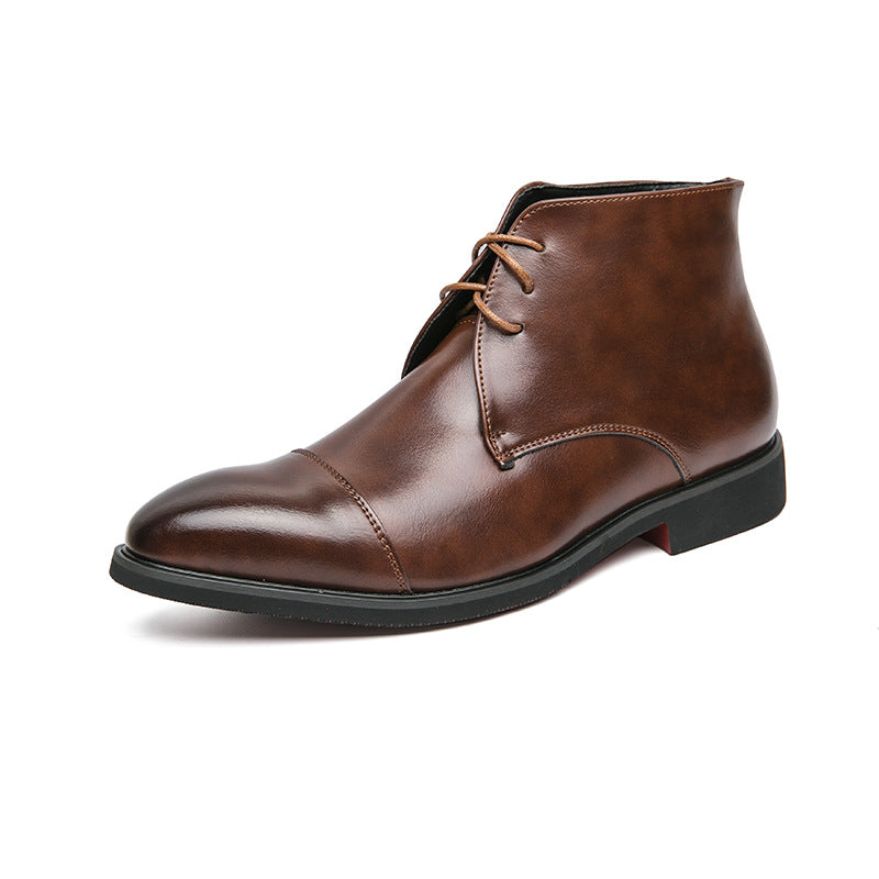 Men's Size Pointed Business Formal Wear British Boots