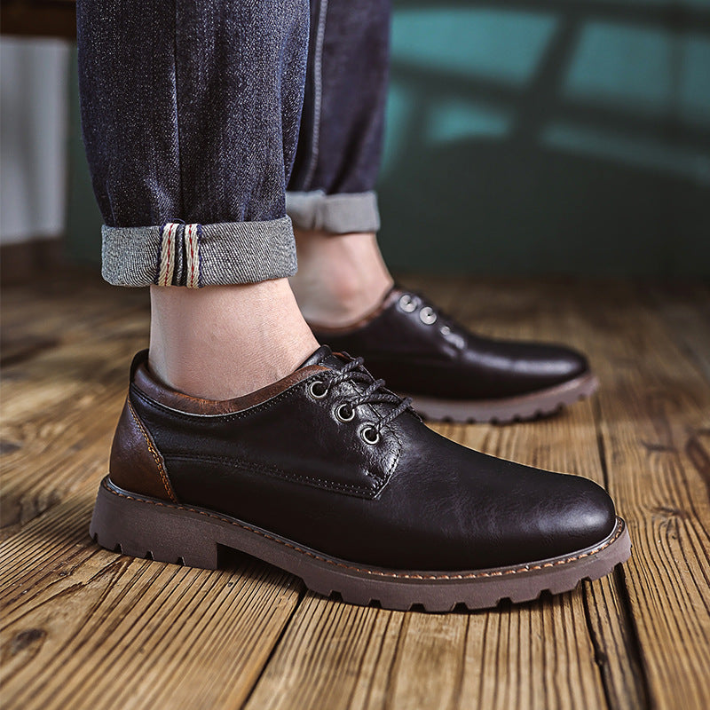 Men's Martin Summer British Style Retro Leather Shoes
