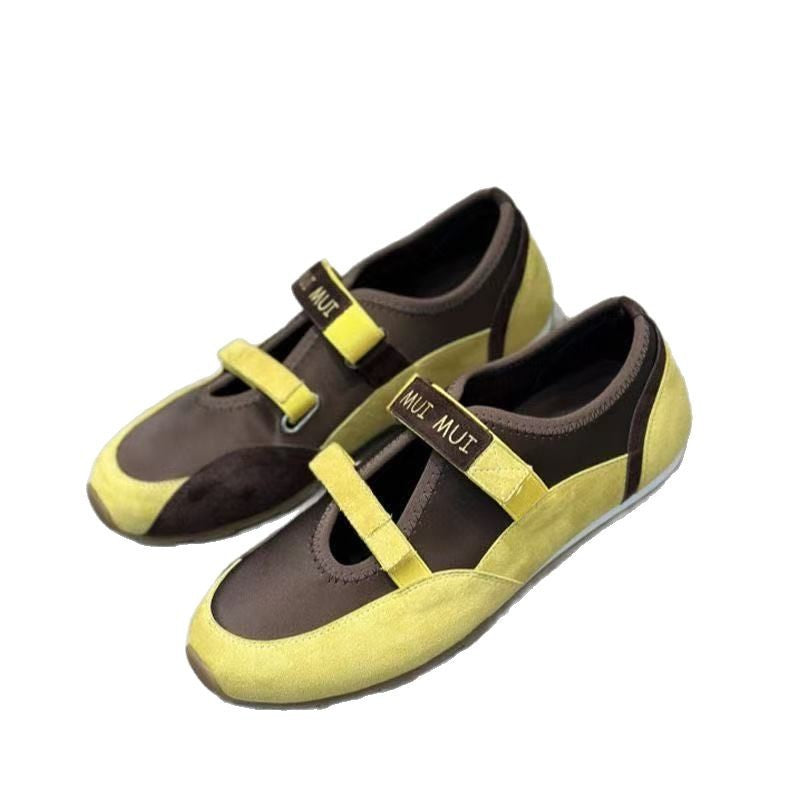 Women's Meow Retro Color Matching Magic Stick Sports Mary Casual Shoes