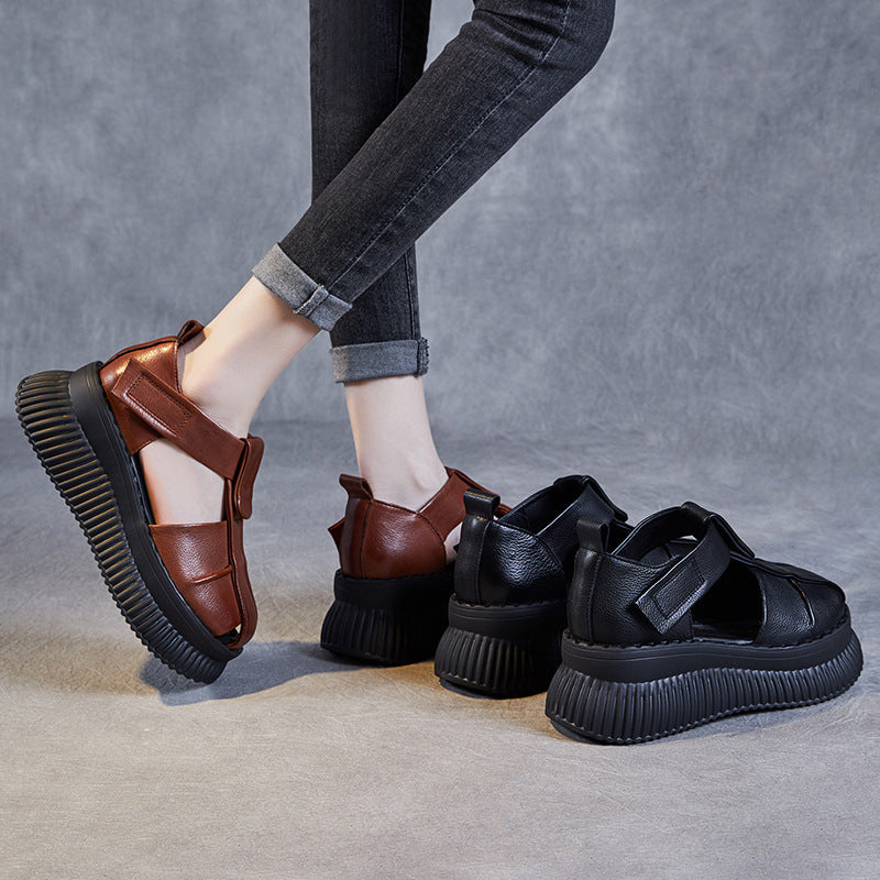 Women's Height Increasing Niche Wedge Retro Roman Sandals