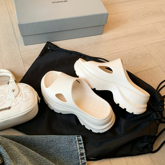 Women's Platform Height Increasing For Open Toe Slippers