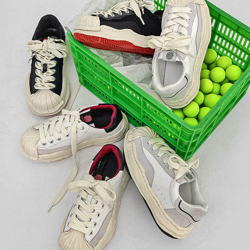 Men's Couple Thick Bottom Spring Toe Cap Sneakers