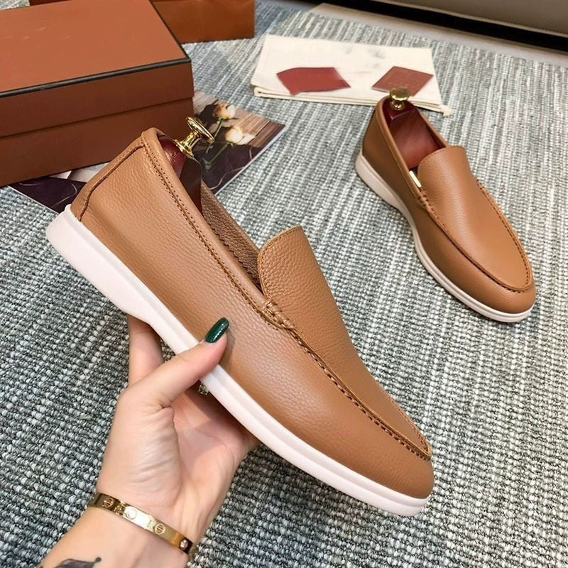 Home Summer Solid Color Low-cut Genuine Viscose Round Casual Shoes