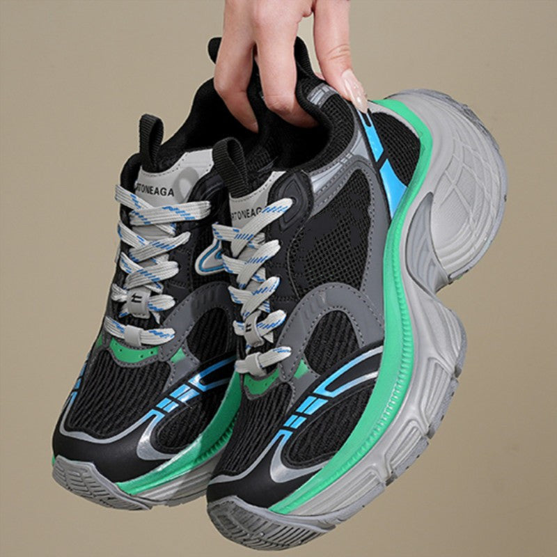 Women's Thick Bottom Heightened Daddy Spring Distressed Sneakers