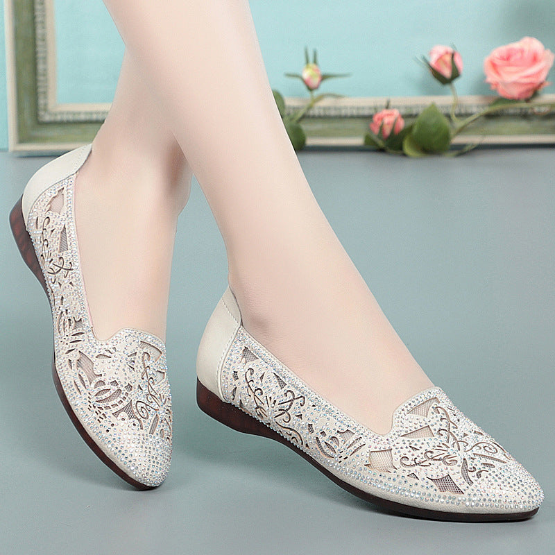Women's Summer Soft Mesh Breathable Flat Hollowed Sandals