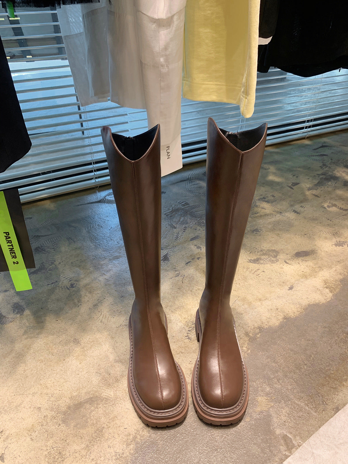 Women's Grape Mom Fleece-lined V Cut Knight Boots