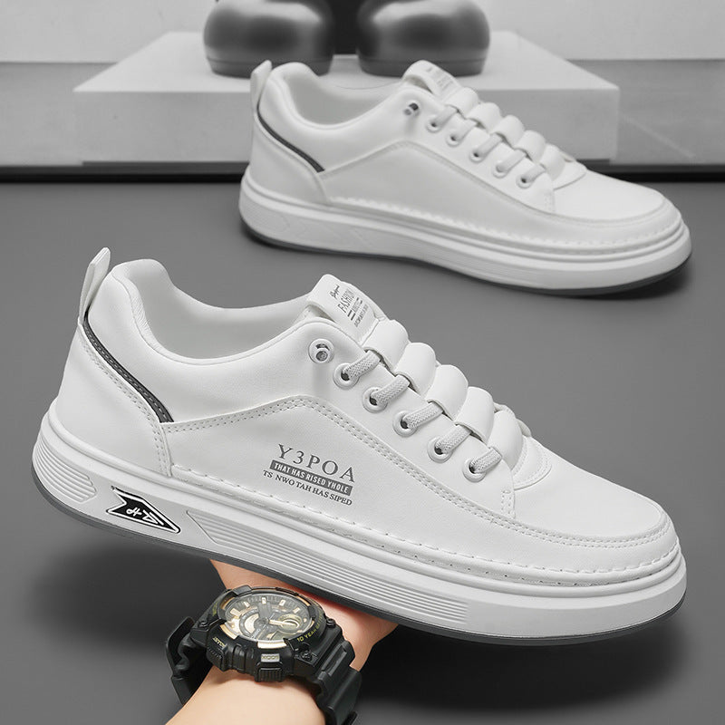Men's White Versatile Slip-on Sports Trendy Low Men's Board Shoes