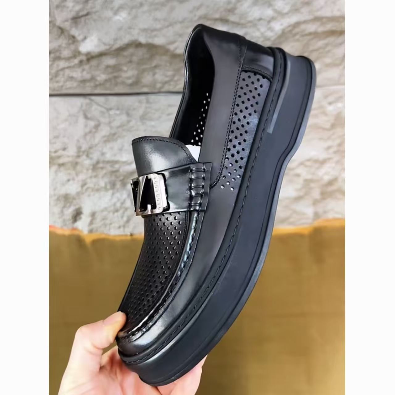 Men's Lazy Business Thick Bottom Genuine Breathable Loafers