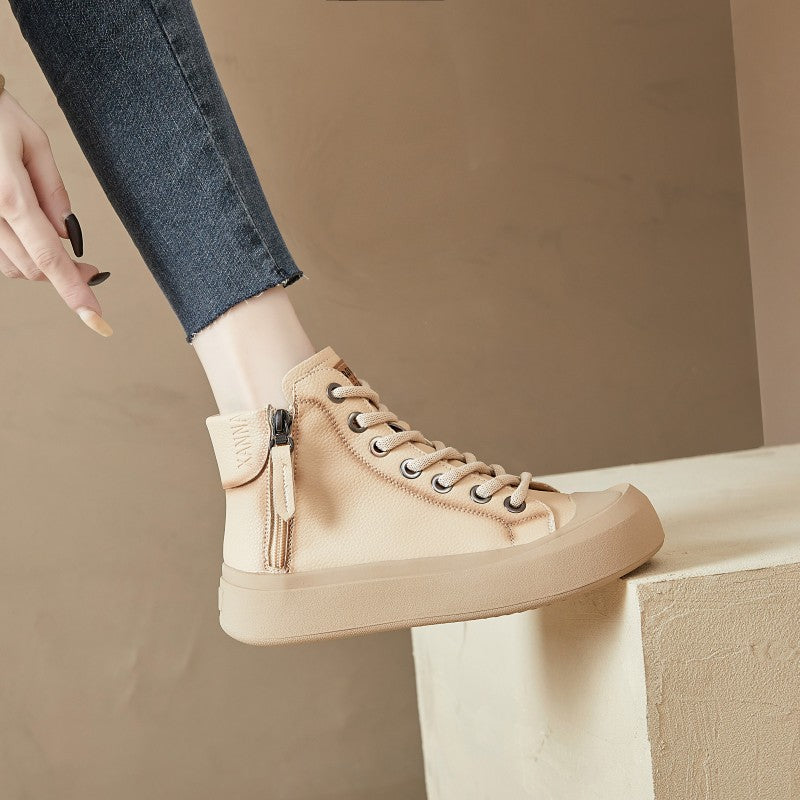 Women's Ankle Genuine Versatile Chelsea British Style Boots