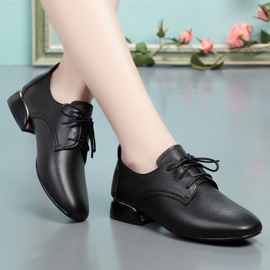 Women's Chunky Spring Round Toe Mid Soft Women's Shoes