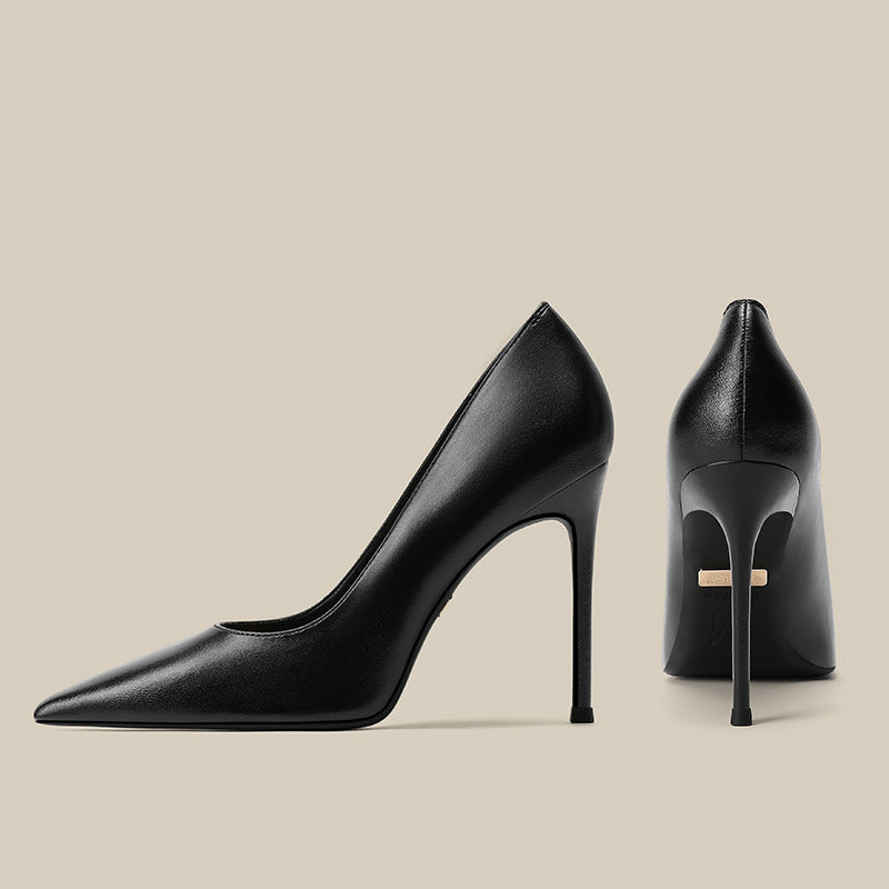 Women's Red Pumps Stiletto Pointed Toe Low-cut High Professional Korean Style Women's Fashion Shoes
