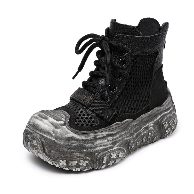 Women's Retro Ankle Genuine Thick Bottom Breathable Boots