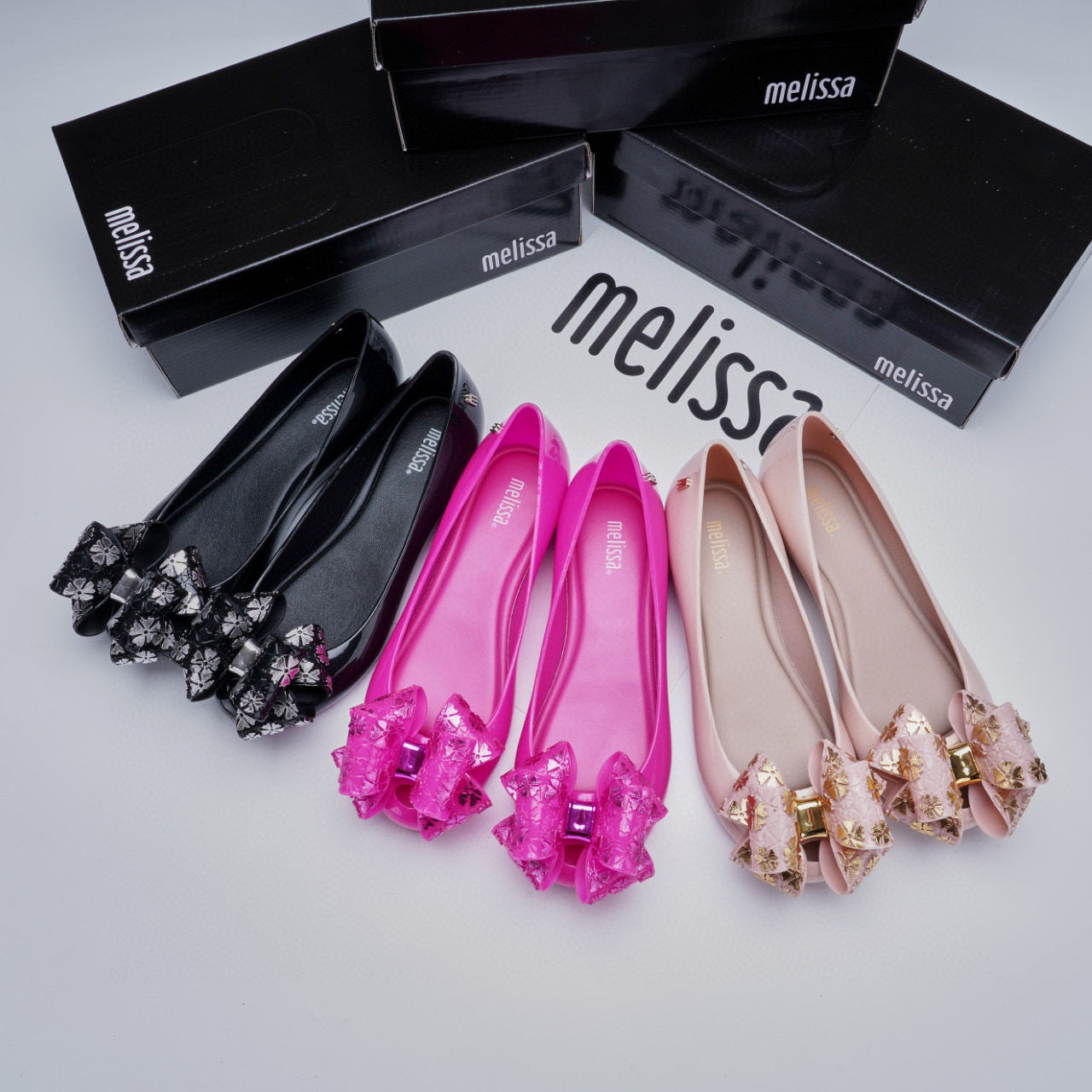 Women's Melisa Bronzing Big Bow Height Increasing Insole Sandals