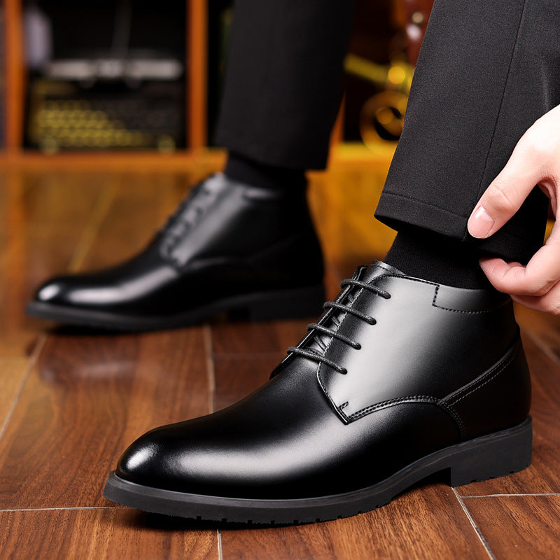 Men's Business Wear Fleece Lined Padded Warm Keeping Men's Shoes