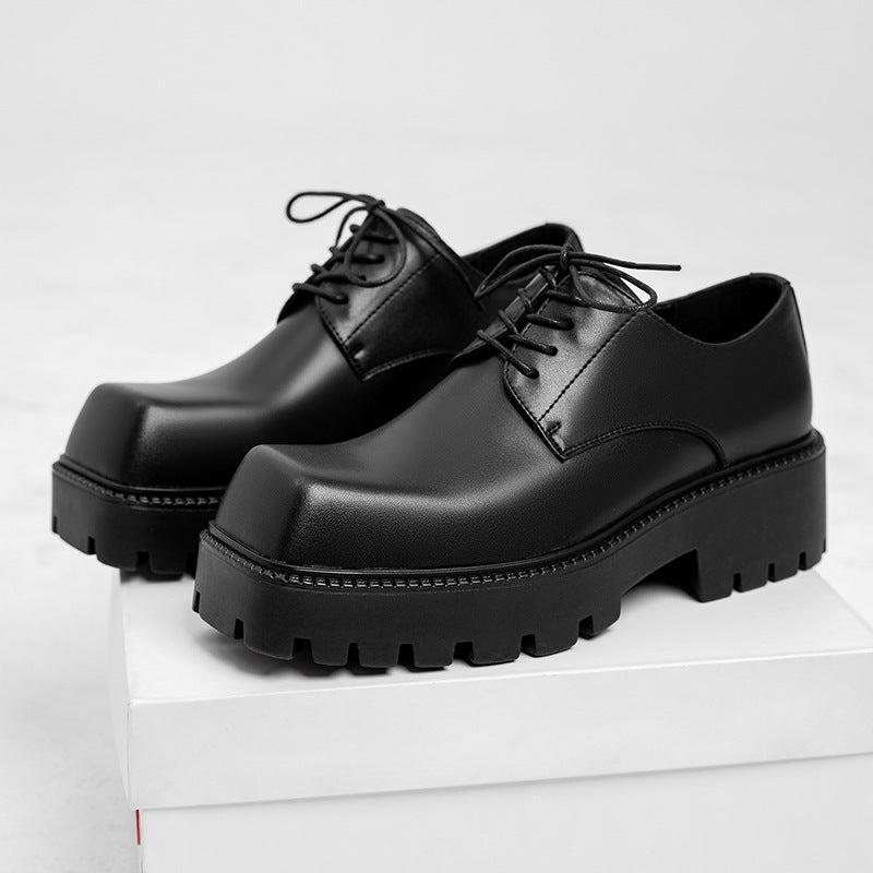 Men's Style Youth Square Toe Platform Height Men's Casual Shoes
