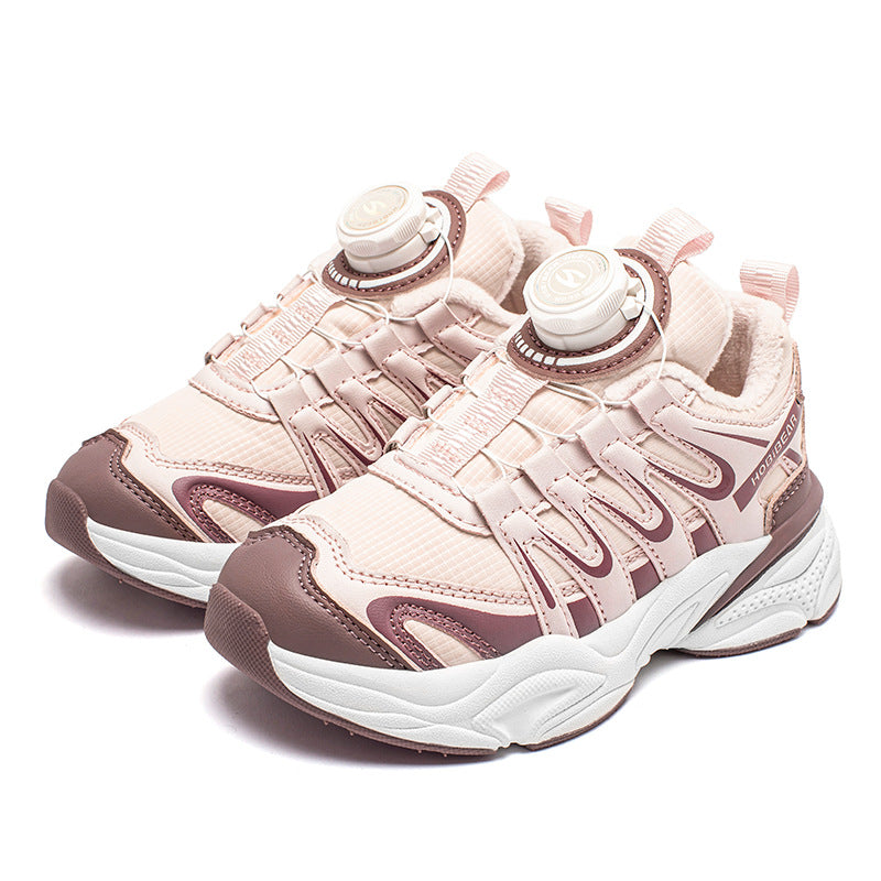 Winter Rotating Buckle Dad Thin Veet Casual Shoes