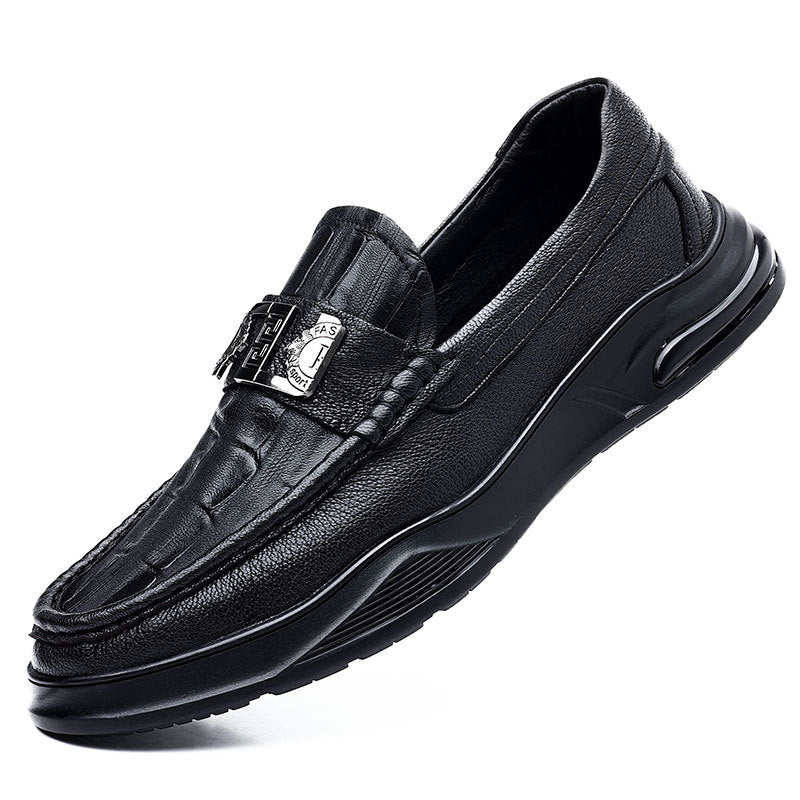Men's Autumn Sheepskin Fashion Slip-on Soft Bottom Surface Male Casual Shoes
